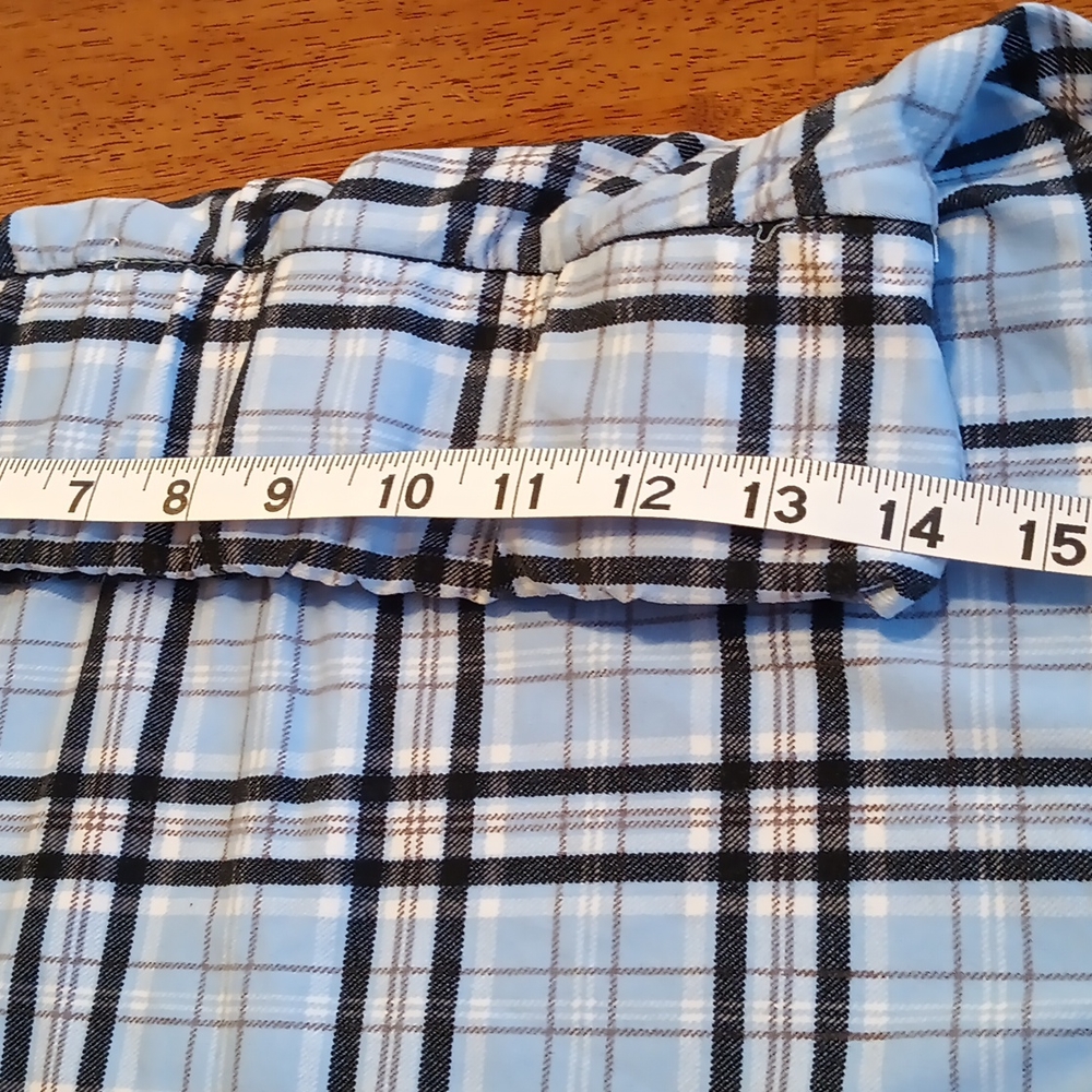 Women light blue plaid mini skirt size large skirt, Y2K. - Picture 6 of 6